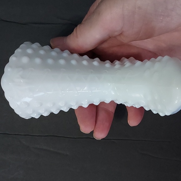 Vintage Fenton 8 Milk Glass Hobnail Boot w/Original Tag&price attached. - Picture 5 of 8